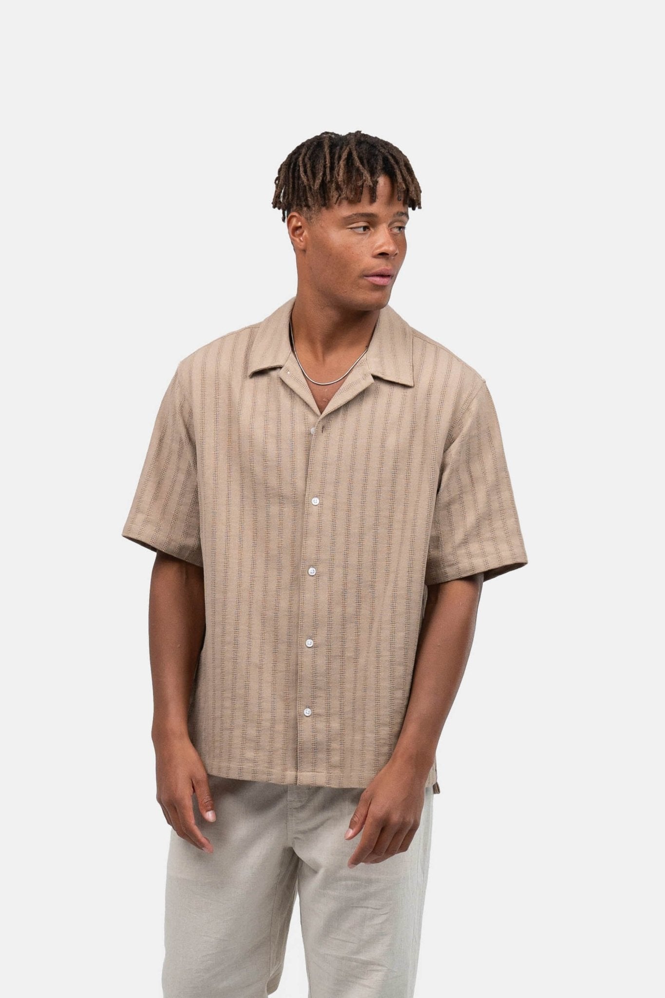 Kortærmet Strikskjorte Mokka | Skagen-clothing.dk
